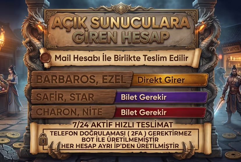 [1 MAİL] 4 İD Fresh Hesap (Bilet Gerekir)